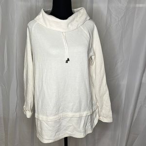 J. Jill Ivory Tunic With Cowl Neck size Small